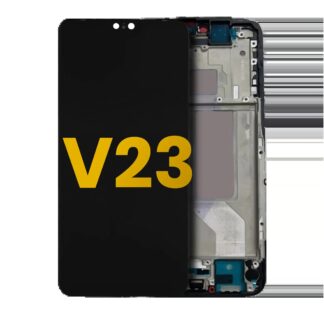 OLED Display mit Rahmen für Vivo V23 5G (professionell aufgearbeitet) (Stardust Black)