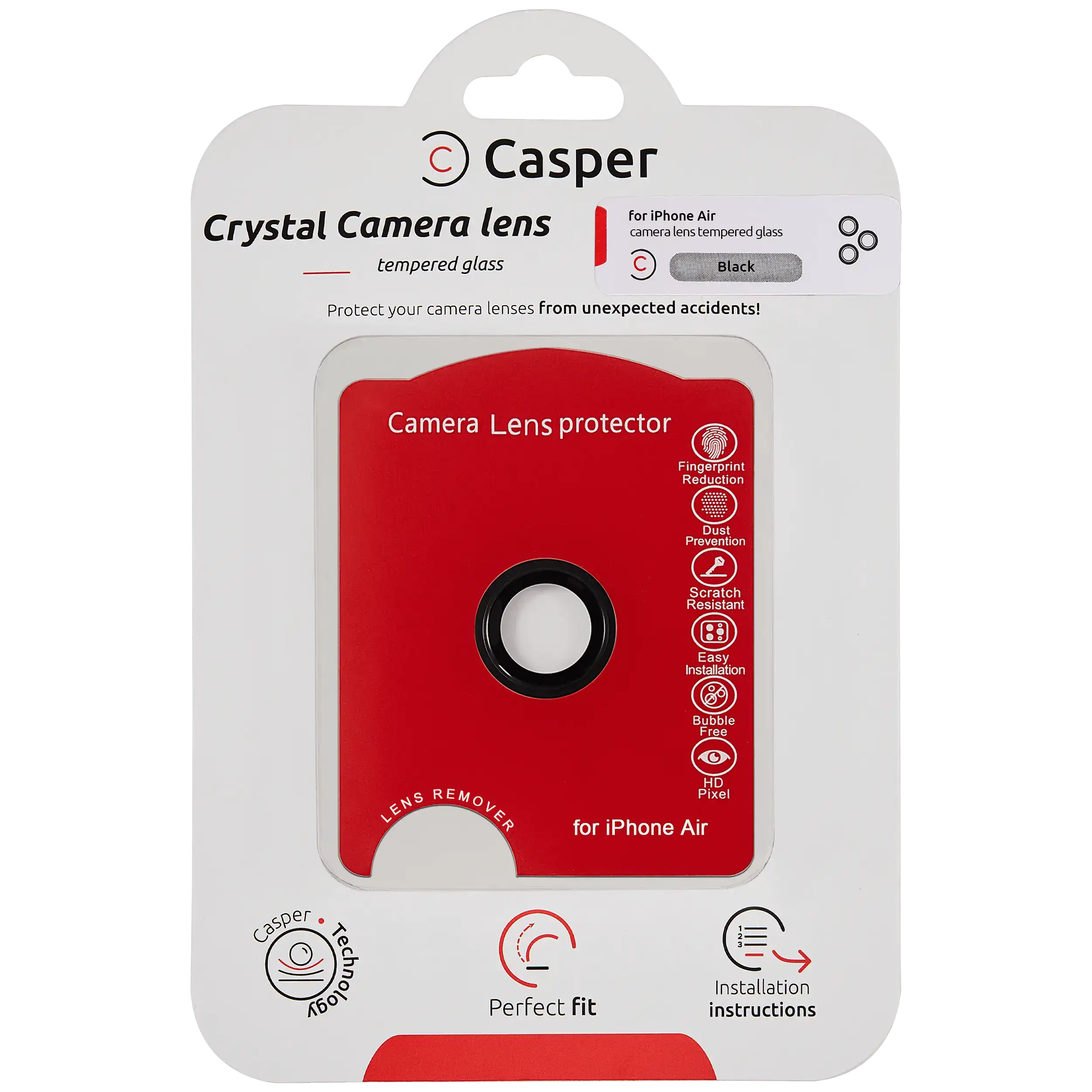 Casper Kameraglas Protector für iPhone Air (Silver (Silber)) (Clear (Transparent)) – Bild 2