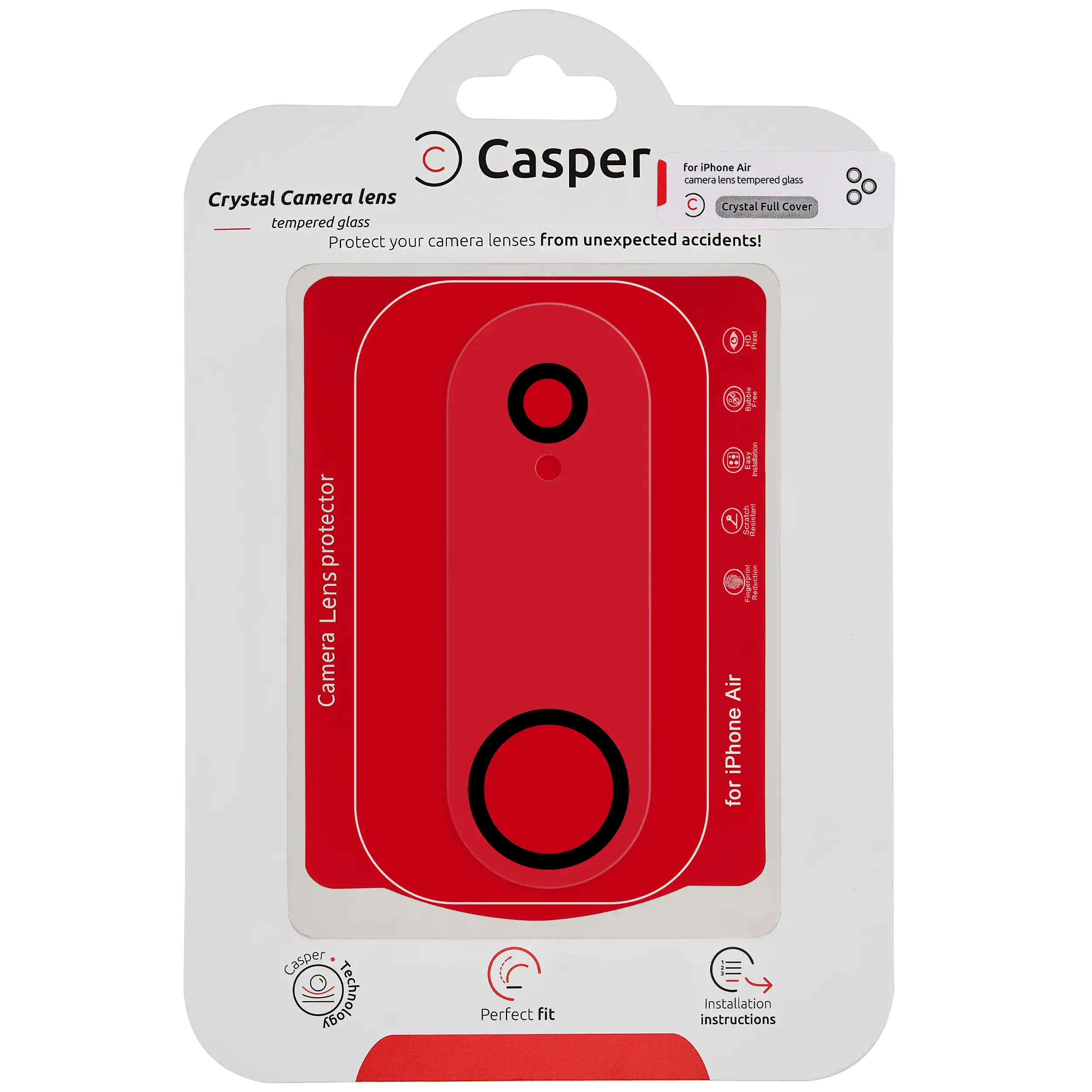 Casper Kameraglas Protector für iPhone Air (Gold) (Clear (Transparent)) – Bild 2