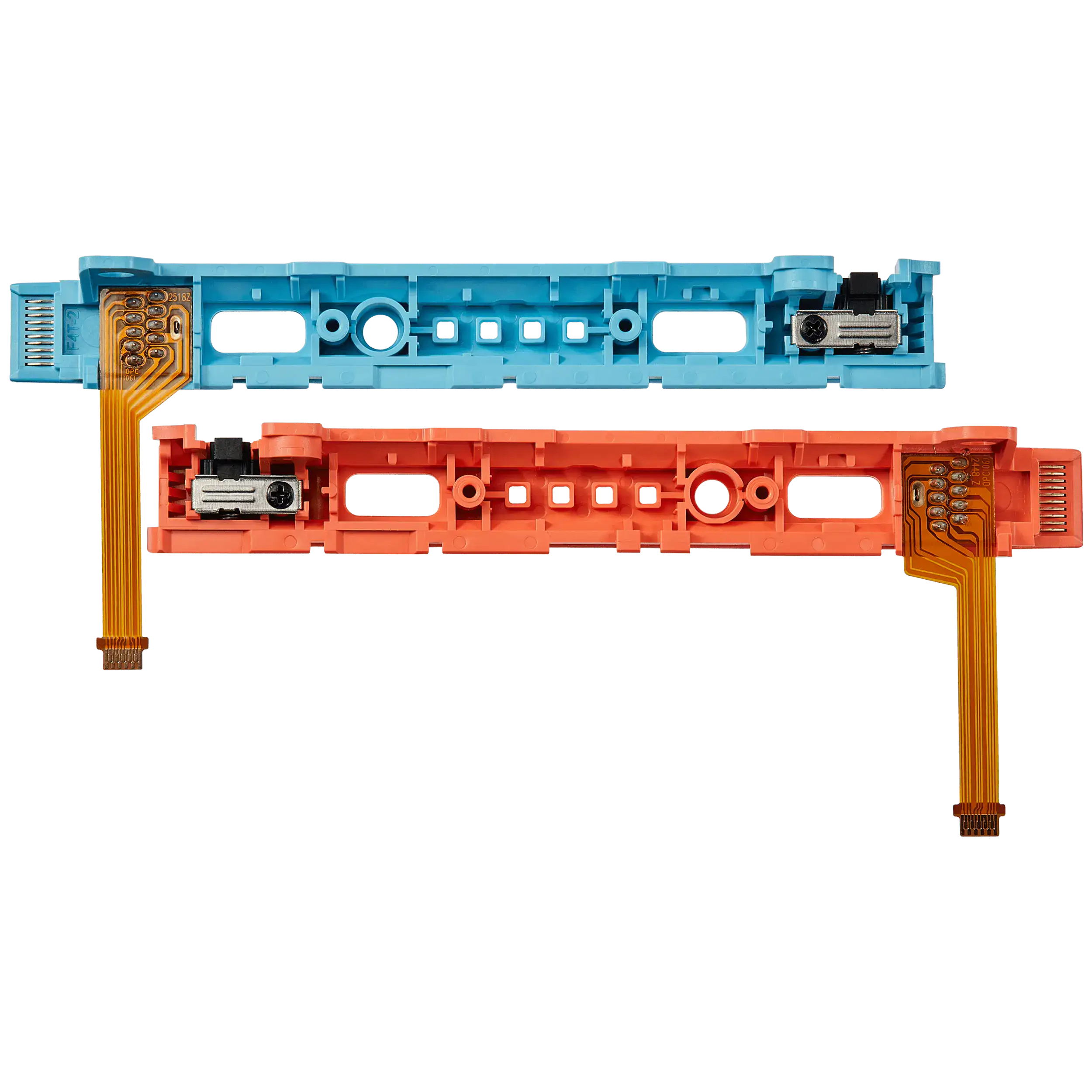 Plastic Rail (rechts+links) mit Flexkabel für Nintendo Switch 2 (Blue/ Orange) – Bild 3
