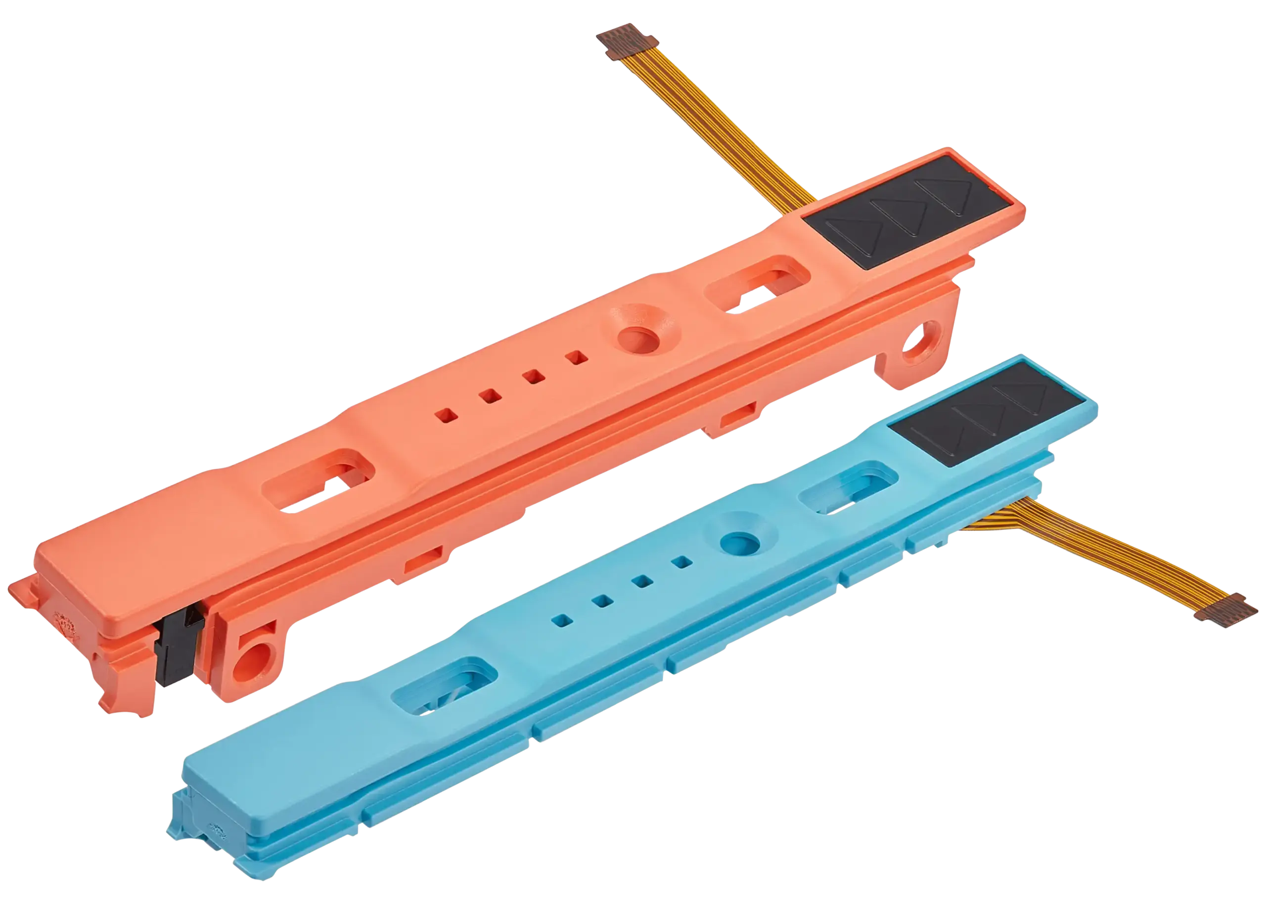 Plastic Rail (rechts+links) mit Flexkabel für Nintendo Switch 2 (Blue/ Orange) – Bild 4