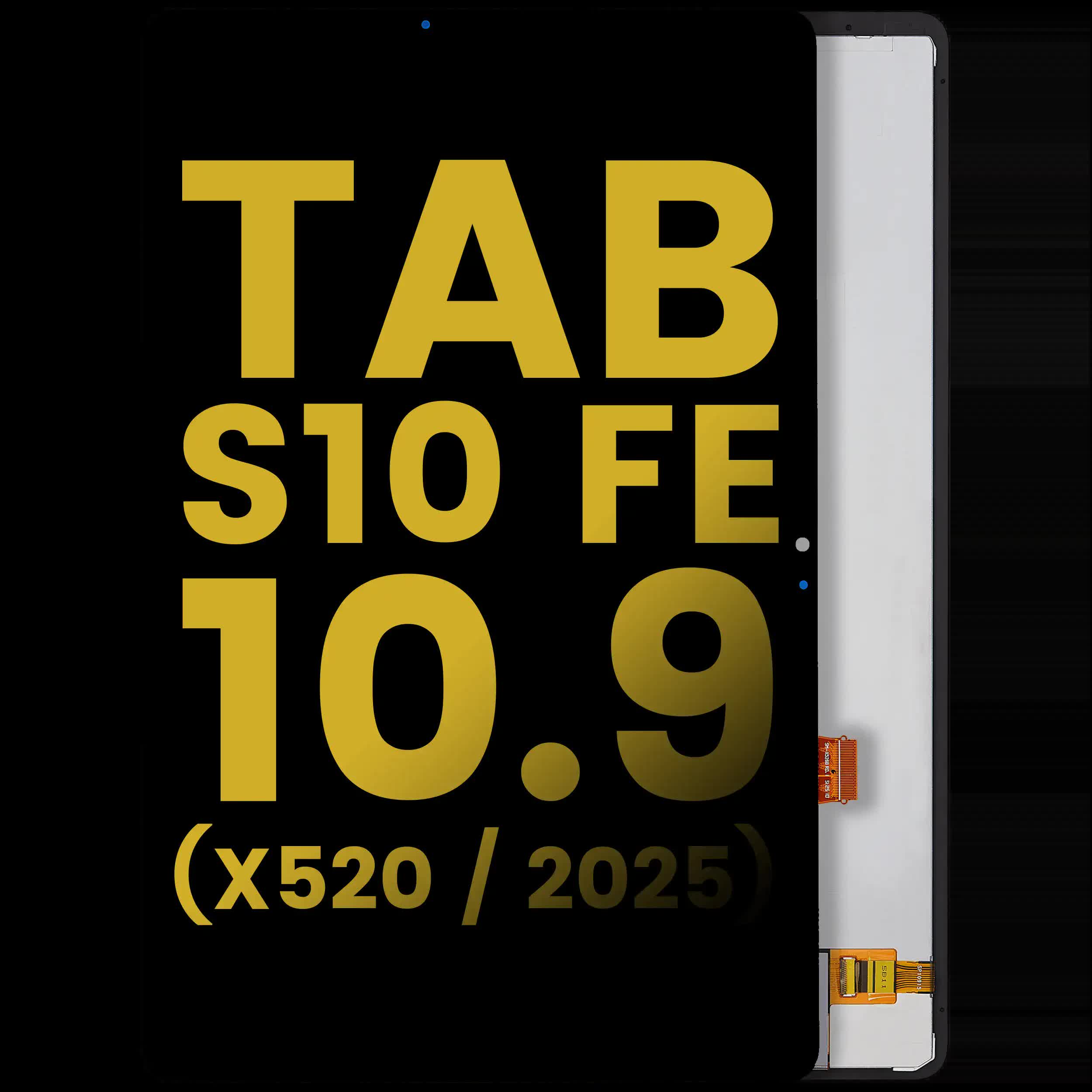 LCD Display ohne Rahmen für Samsung Galaxy Tab S10 FE 10.9" (X520) (2025) (professionell aufgearbeitet) (Black (Schwarz))