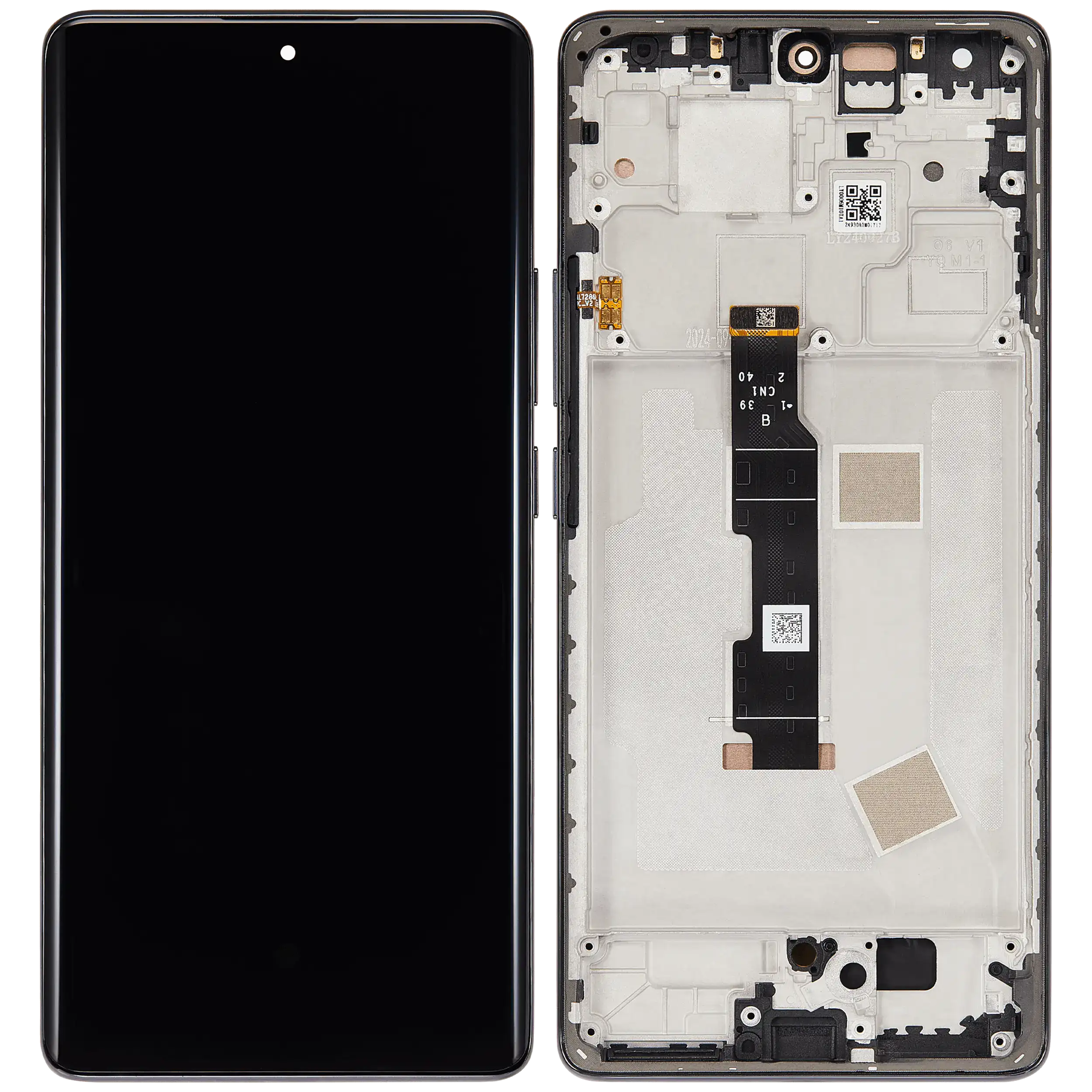 OLED Display mit Rahmen für Xiaomi Redmi Note 14 Pro 4G (professionell aufgearbeitet) (Midnight Black (Schwarz)) – Bild 2