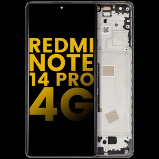 OLED Display mit Rahmen für Xiaomi Redmi Note 14 Pro 4G (professionell aufgearbeitet) (Midnight Black (Schwarz))
