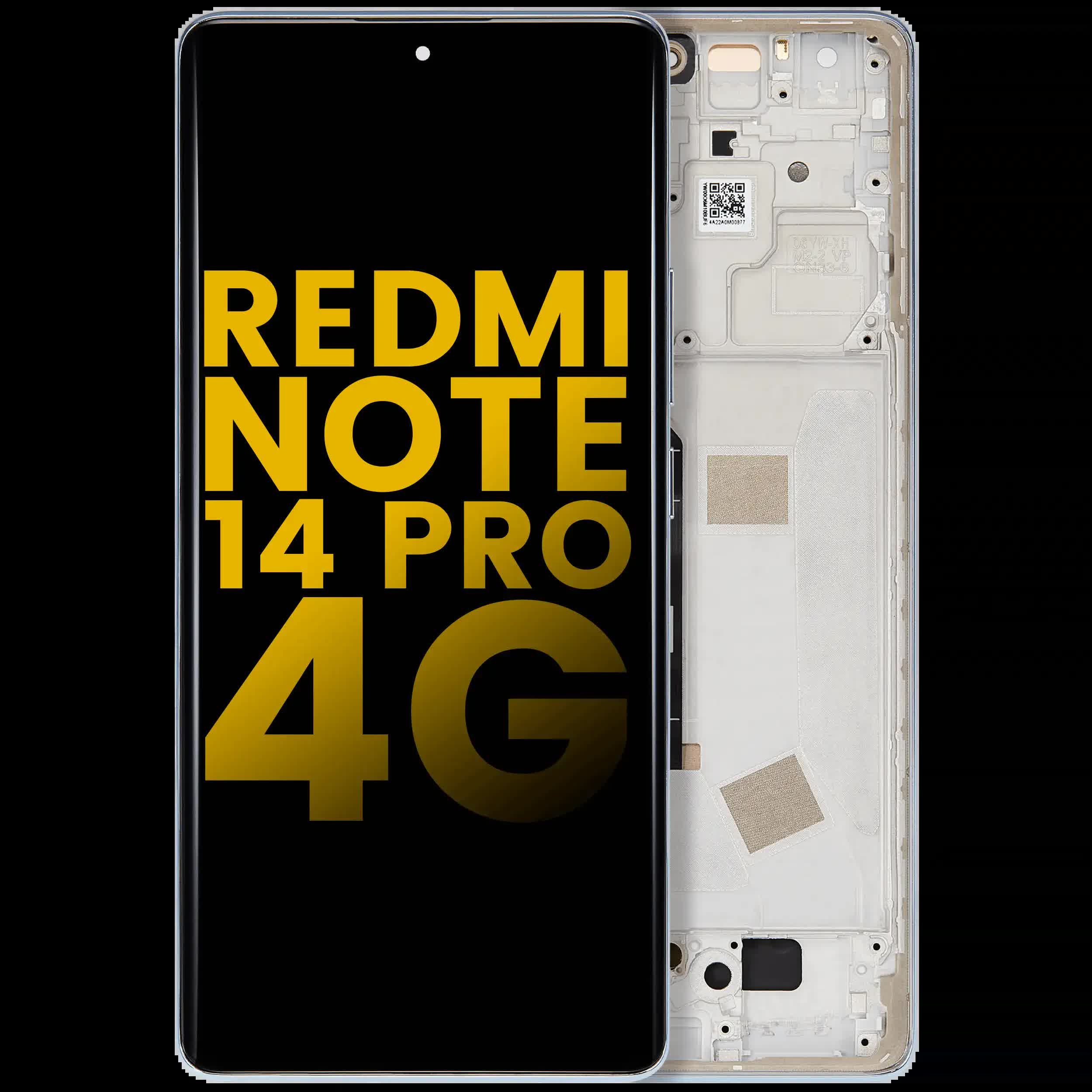 OLED Display mit Rahmen für Xiaomi Redmi Note 14 Pro 4G (professionell aufgearbeitet) (Ocean Blue)
