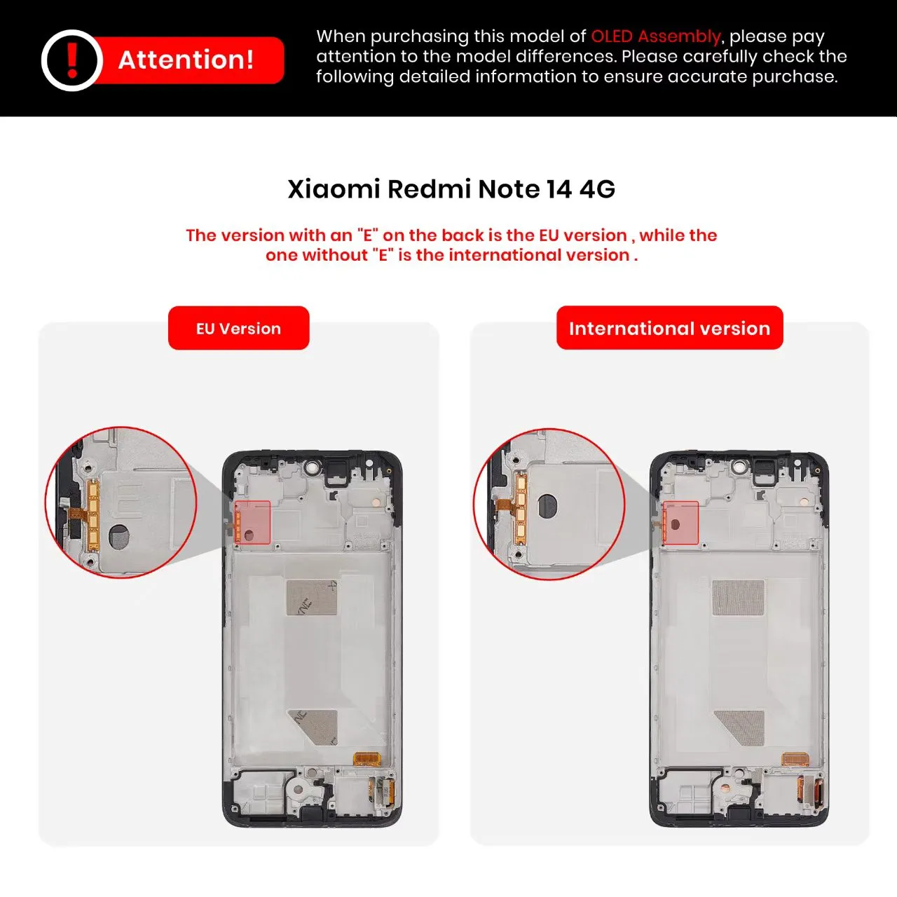 LCD Display mit Rahmen für Xiaomi Redmi Note 14 4G (International Version) (Aftermarket: Incell) – Bild 3