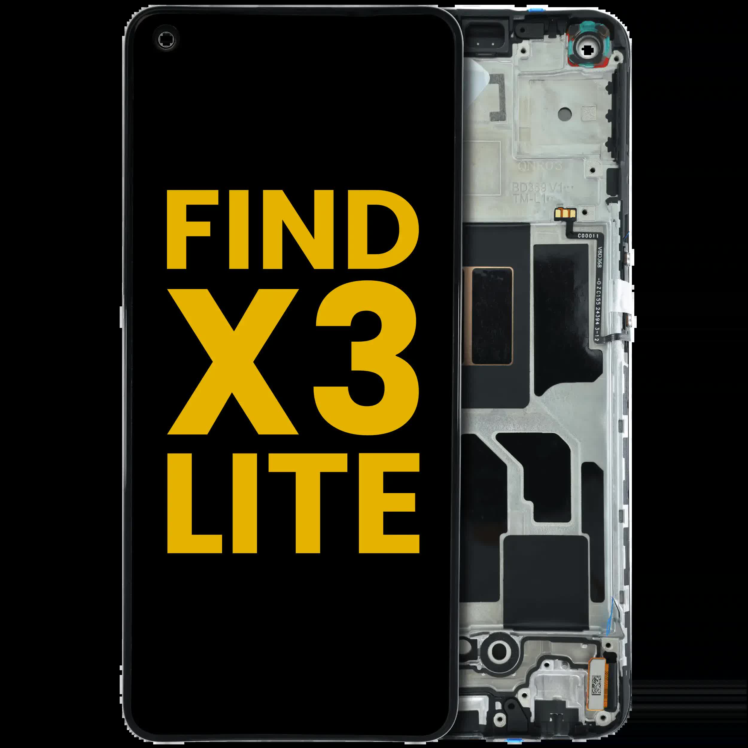 OLED Display mit Rahmen für OPPO Find X3 Lite (professionell aufgearbeitet)