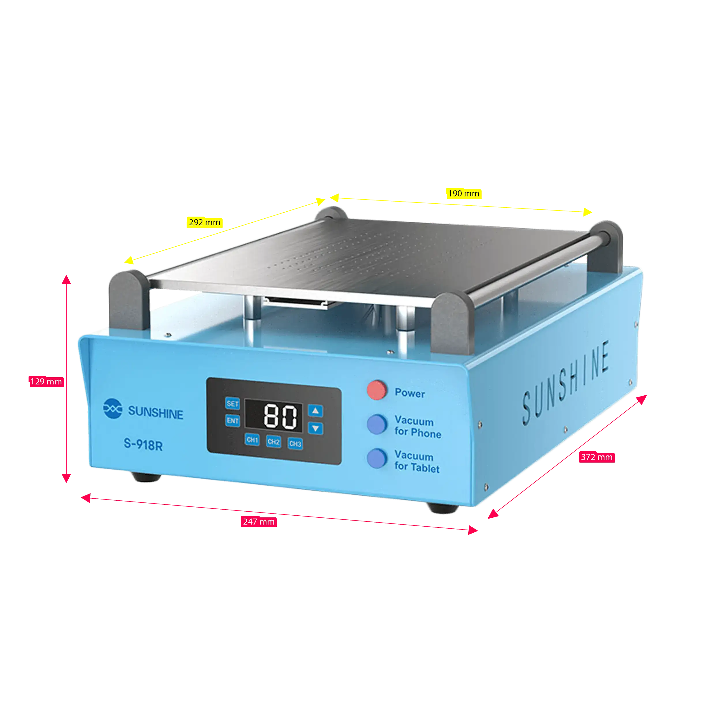 LCD-Display Separator Machine mit Built-In Vacuum Pump (S-918R) (110V - 220V US Plug) (Sunshine) – Bild 2