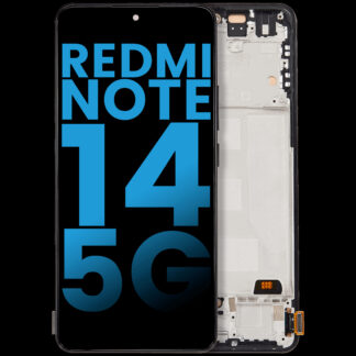 LCD Display mit Rahmen für Xiaomi Redmi Note 14 5G (Aftermarket: Incell) (Midnight Black (Schwarz))