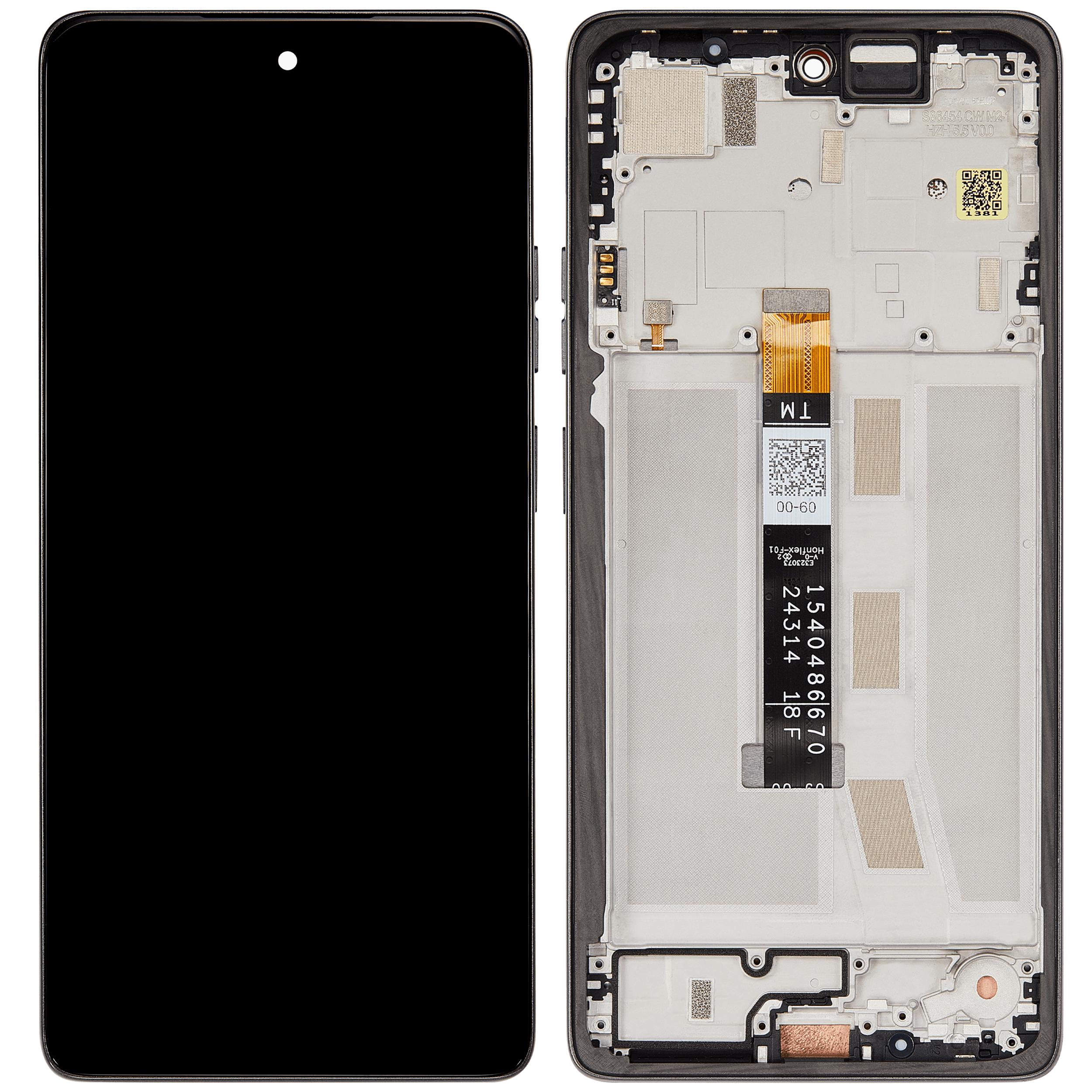 LCD Display mit Rahmen für Motorola Moto G75 5G (XT2437 / 2024) (professionell aufgearbeitet) (Charcoal Gray) – Bild 2