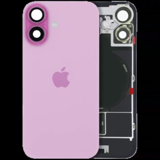 Rückglas mit MagSafe Magnet & NFC & Taschenlampen-Flexkabel für iPhone 16 (Service Pack) (Pink (Rosa))