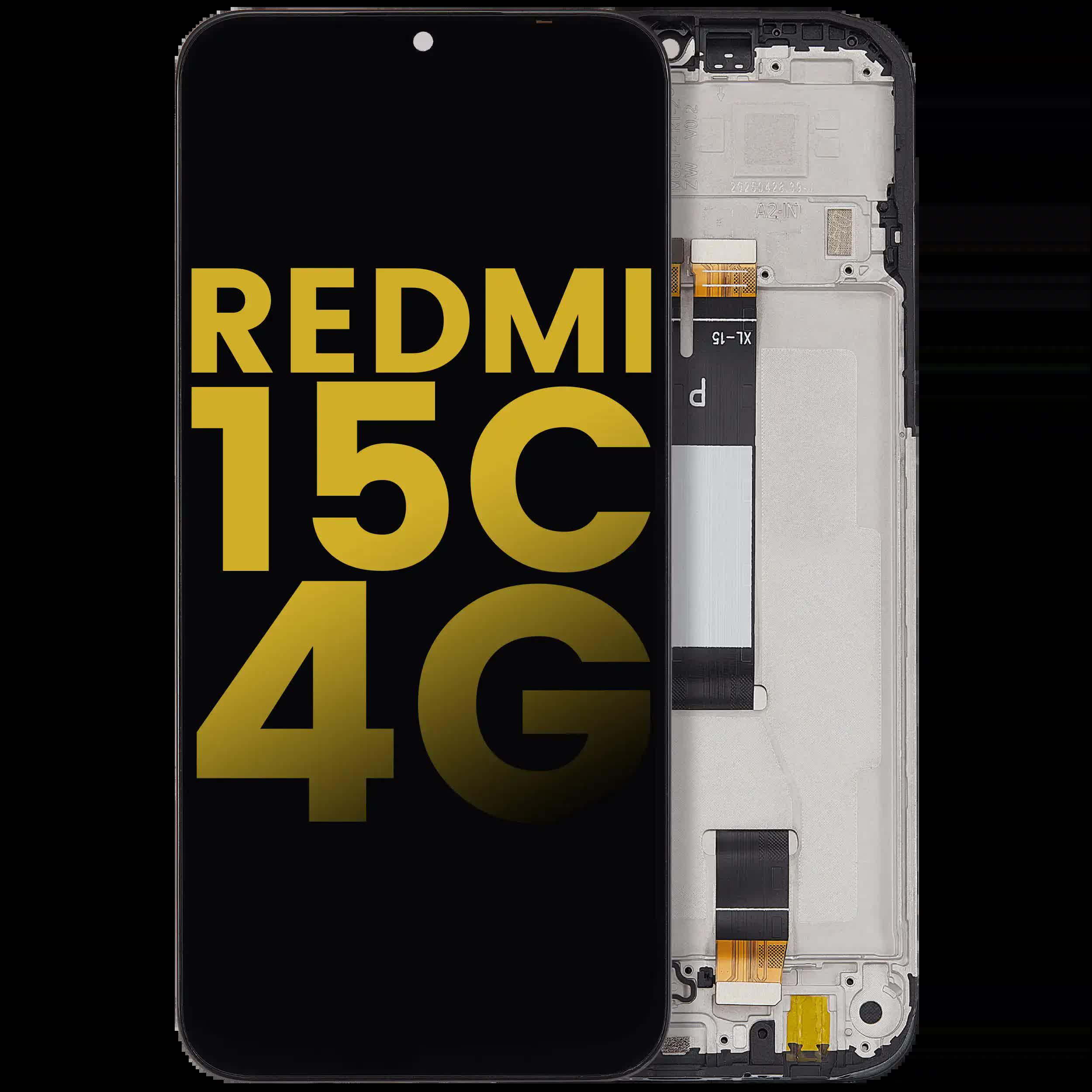 LCD Display mit Rahmen für Xiaomi Redmi 15C 4G / Poco C85 (professionell aufgearbeitet)