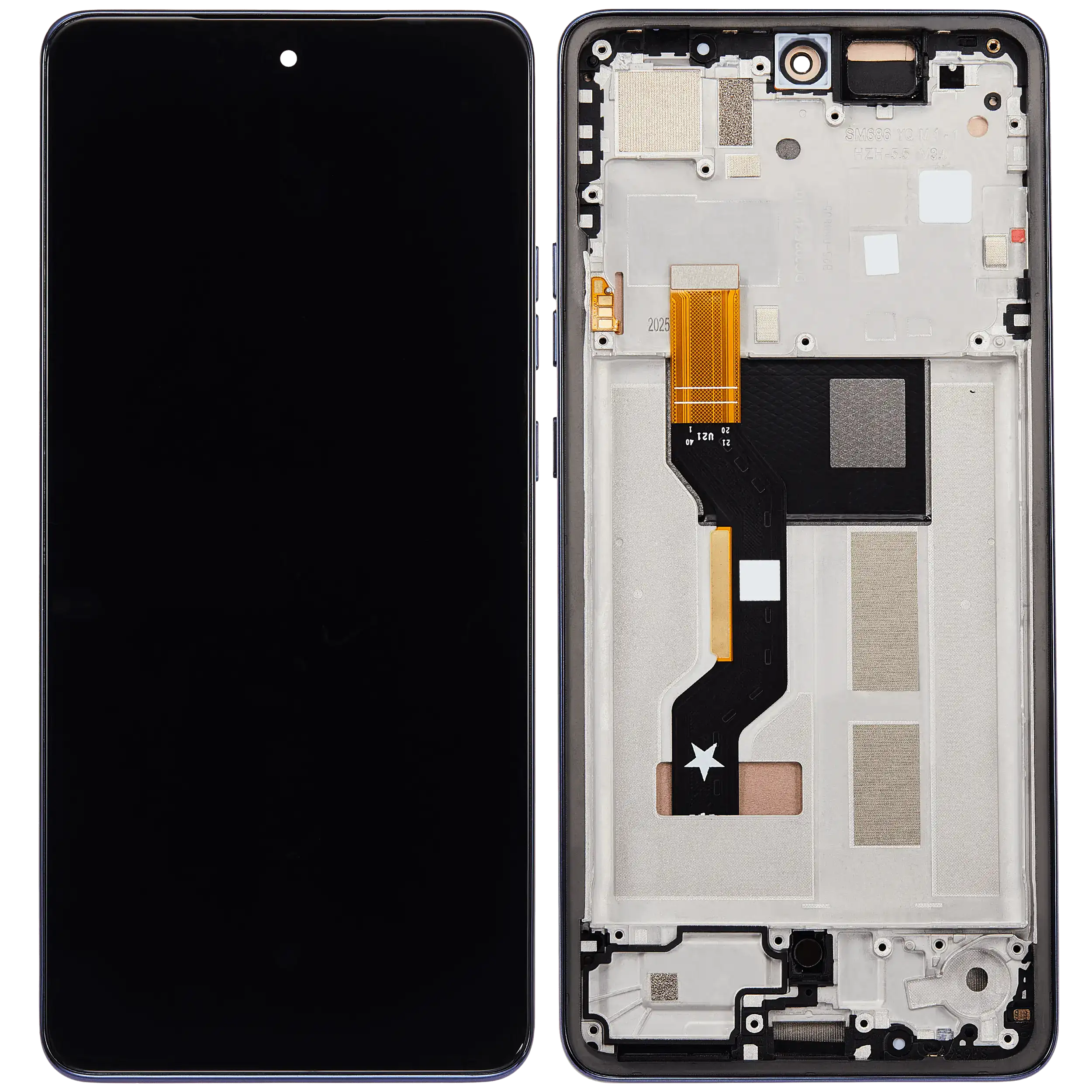 OLED Display mit Rahmen für Motorola Moto G86 / G86 Power 5G (XT2527 / 2025) (professionell aufgearbeitet) (Spellbound) – Bild 2