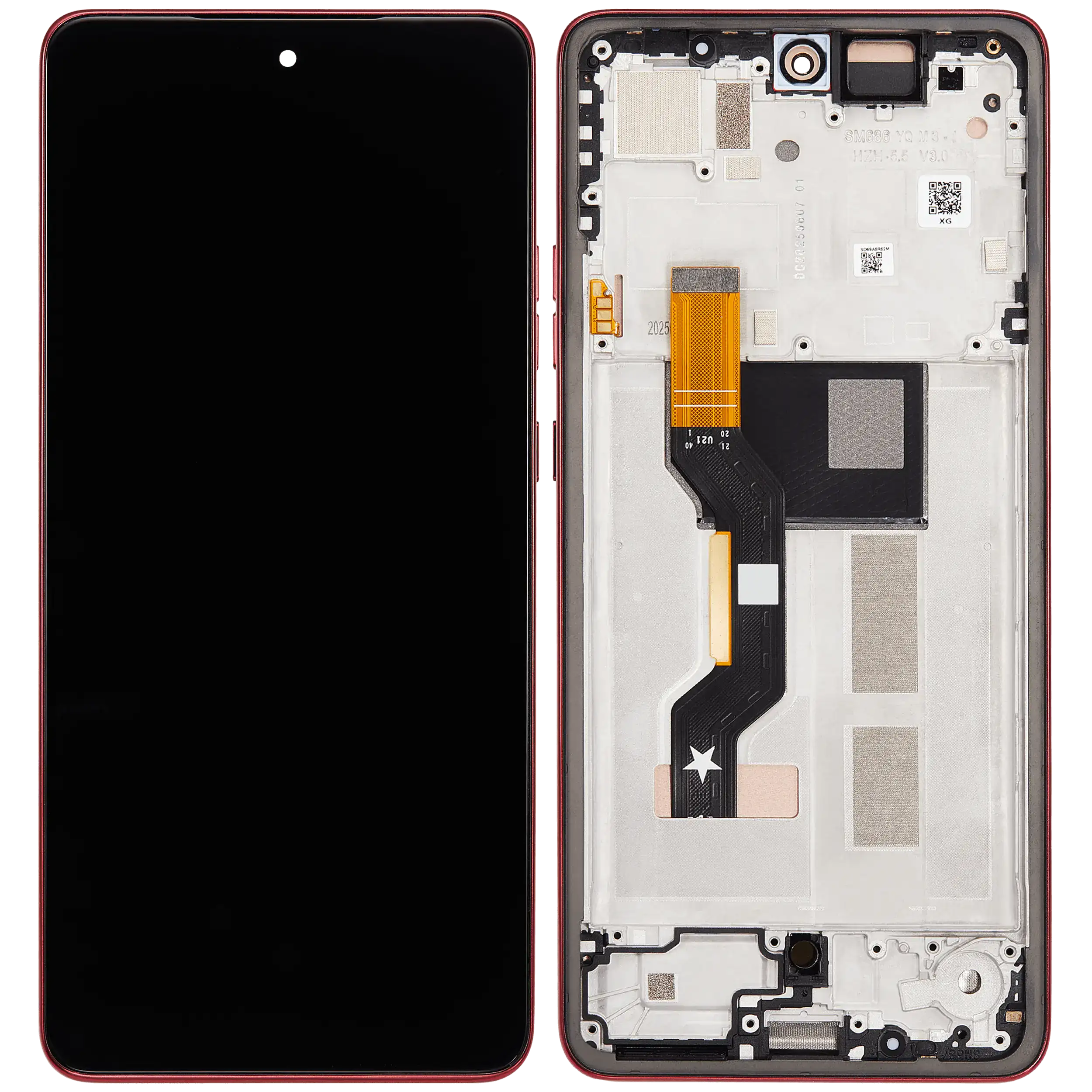 OLED Display mit Rahmen für Motorola Moto G86 / G86 Power 5G (XT2527 / 2025) (professionell aufgearbeitet) (Chrysanthemum) – Bild 2