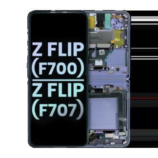 Inner OLED Display mit Rahmen für Samsung Galaxy Z Flip 4G (F700) (Service Pack) (Mirror Purple)