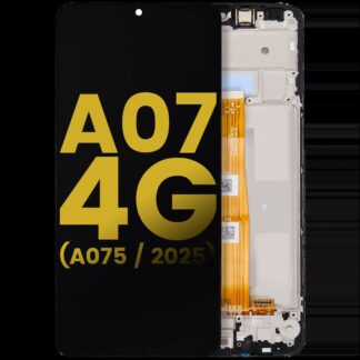 LCD Display mit Rahmen für Samsung Galaxy A07 4G (A075 / 2025) (professionell aufgearbeitet)
