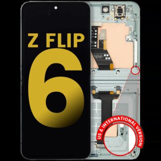Inner OLED Display mit Rahmen für Samsung Galaxy Z Flip 6 (F741) (US & International) (professionell aufgearbeitet) (Mint)