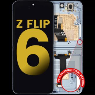 Inner OLED Display mit Rahmen für Samsung Galaxy Z Flip 6 (F741) (US & International) (professionell aufgearbeitet) (Blue (Blau))