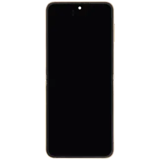 Inner OLED Display mit Rahmen für Samsung Galaxy Z Flip 6 (F741) (US & International) (professionell aufgearbeitet) (Yellow)