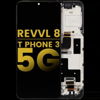 LCD Display mit Rahmen für T-Mobile Revvl 8 / T Phone 3 5G (professionell aufgearbeitet)