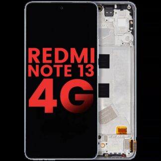OLED Display mit Rahmen für Xiaomi Redmi Note 13 4G (Aftermarket Plus) (Ice Blue)