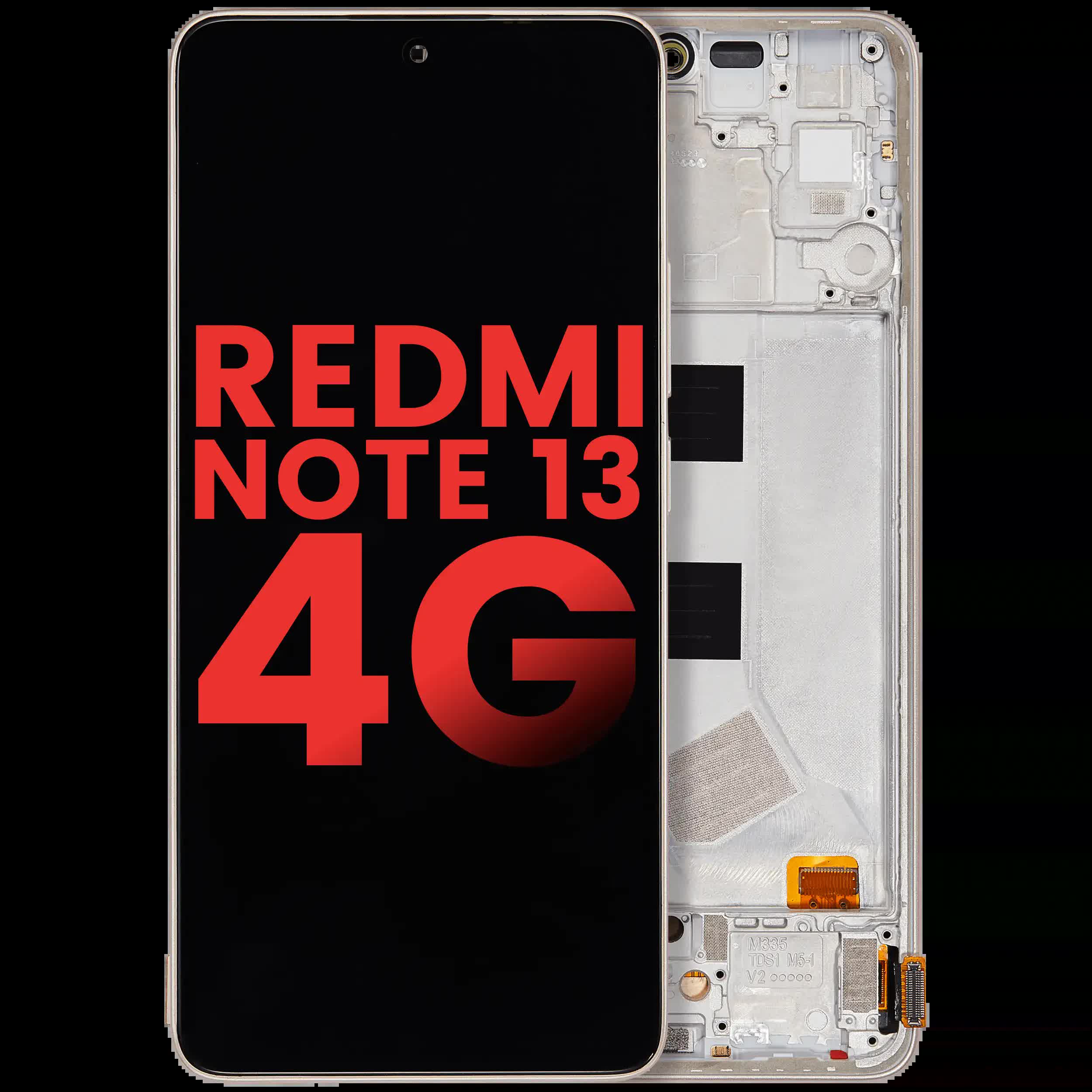 OLED Display mit Rahmen für Xiaomi Redmi Note 13 4G (Aftermarket Plus) (Ocean Sunset)