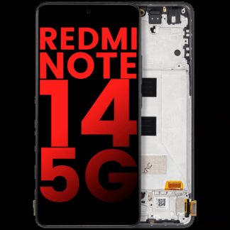 OLED Display mit Rahmen für Xiaomi Redmi Note 14 5G (Aftermarket Plus) (Midnight Black (Schwarz))