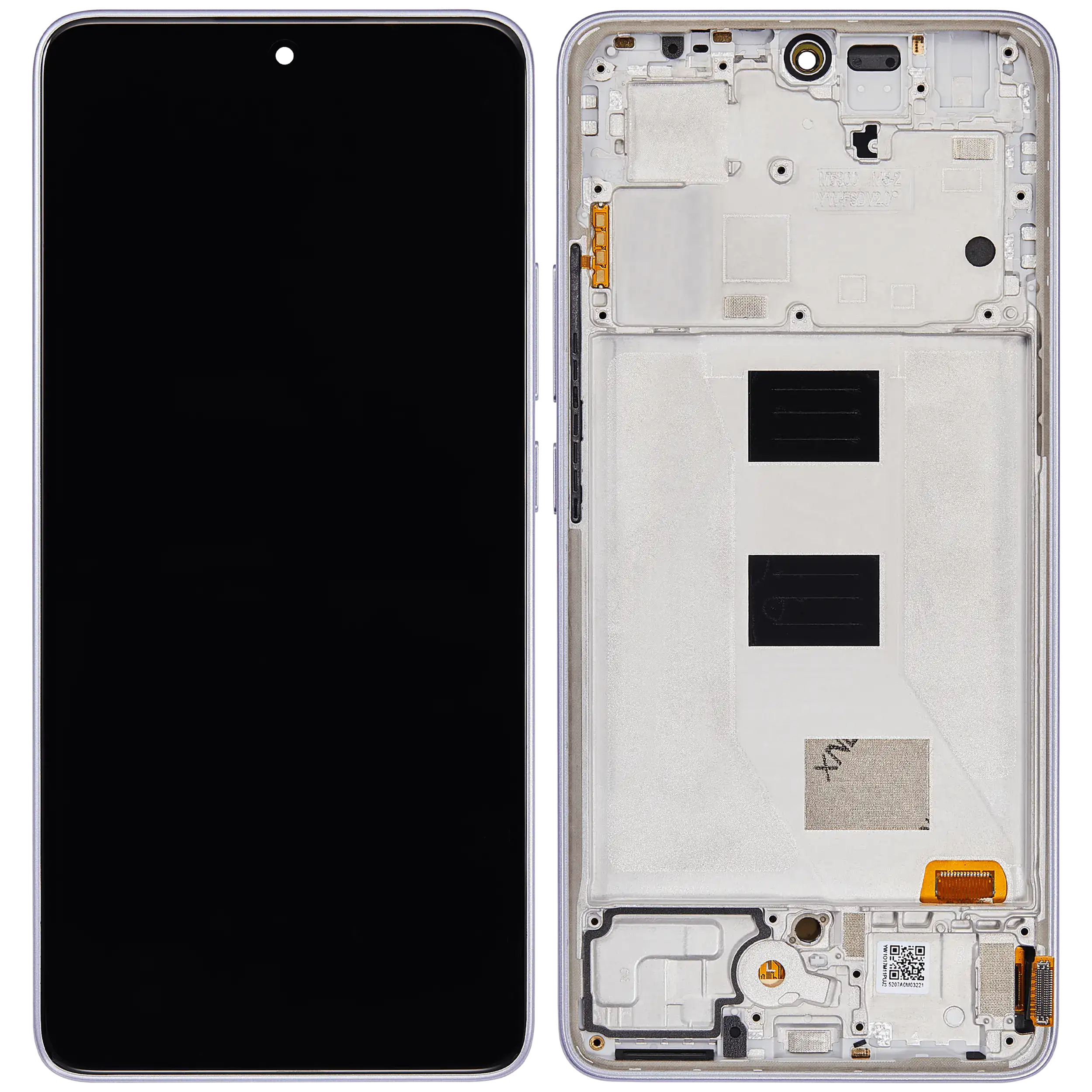 OLED Display mit Rahmen für Xiaomi Redmi Note 14 5G (Aftermarket Plus) (Lavender Purple) – Bild 2