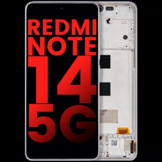 OLED Display mit Rahmen für Xiaomi Redmi Note 14 5G (Aftermarket Plus) (Lavender Purple)