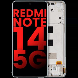 OLED Display mit Rahmen für Xiaomi Redmi Note 14 5G (Aftermarket Plus) (Coral Green)