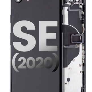 Rückgehäuse mit Ladebuchse Flex und Kleinteilen vormontiert für iPhone SE (2020) (ausgebautes Originalteil: Grade B) (White (Weiß))