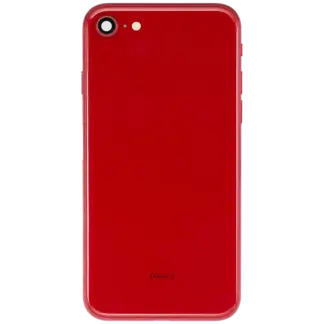 Rückgehäuse mit Ladebuchse Flex und Kleinteilen vormontiert für iPhone SE (2022) (ausgebautes Originalteil: Grade A) (Red (Rot))