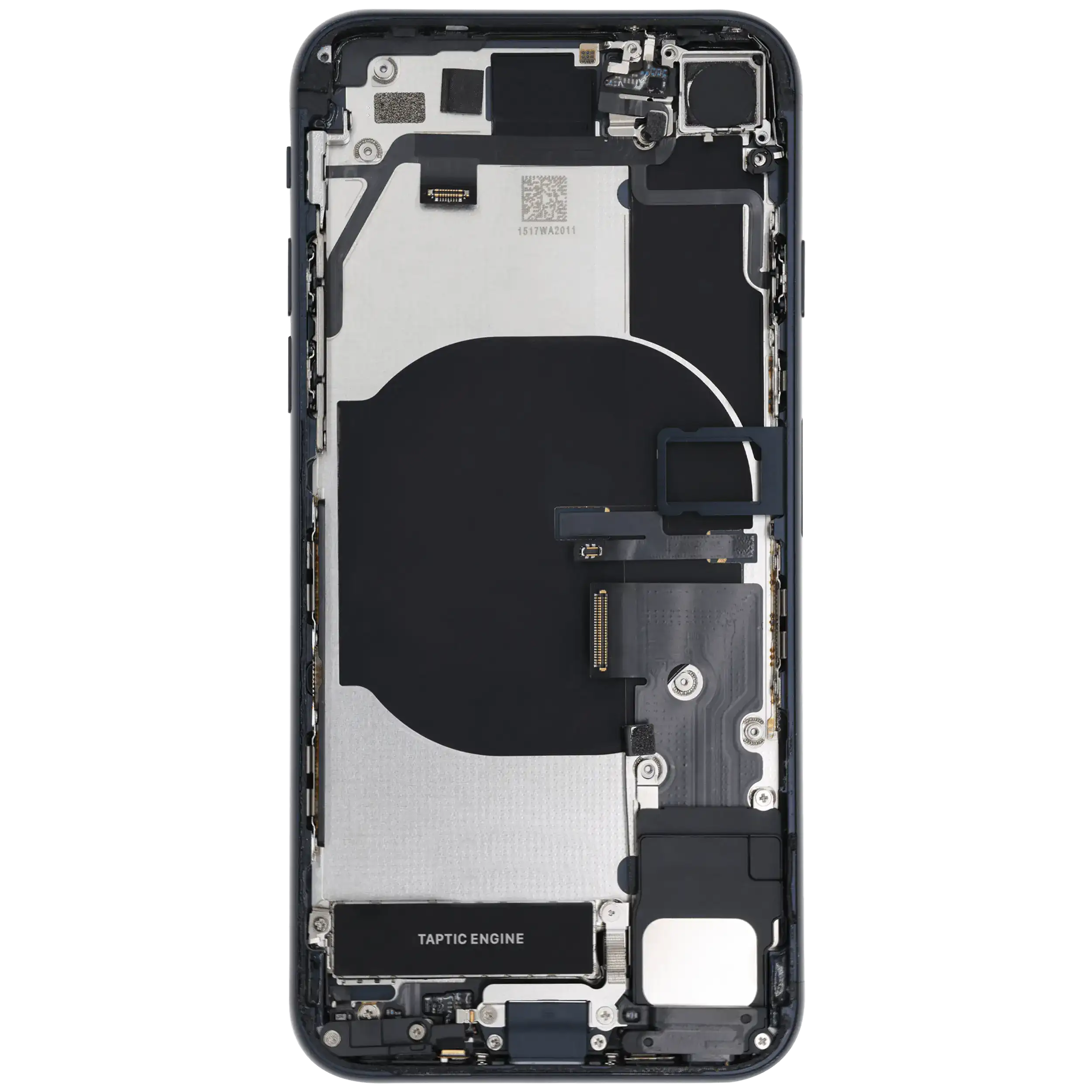 Rückgehäuse mit Ladebuchse Flex und Kleinteilen vormontiert für iPhone SE (2022) (ausgebautes Originalteil: Grade B) (Midnight) – Bild 4