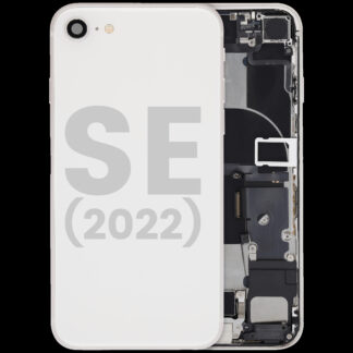 Rückgehäuse mit Ladebuchse Flex und Kleinteilen vormontiert für iPhone SE (2022) (ausgebautes Originalteil: Grade B) (Starlight)