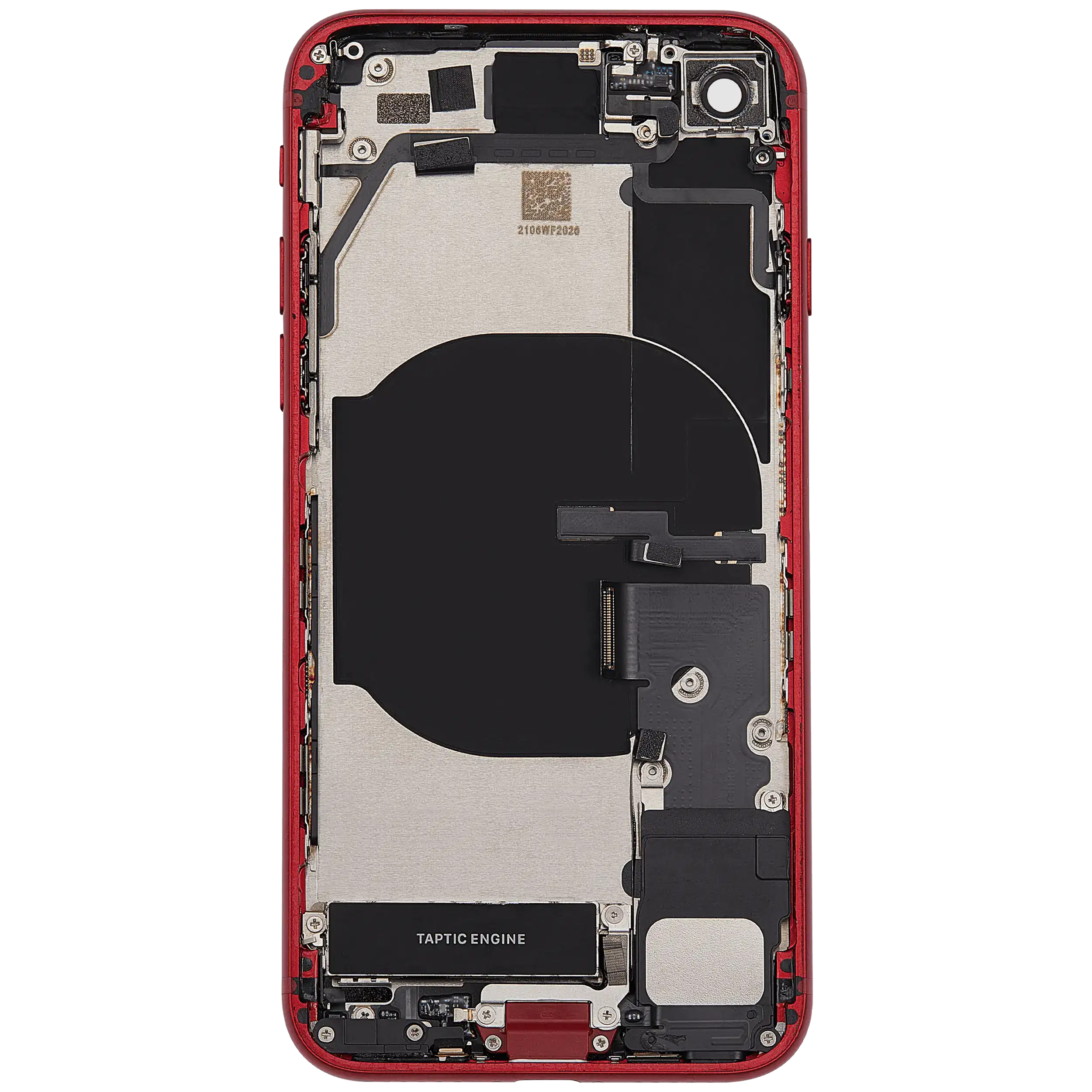 Rückgehäuse mit Ladebuchse Flex und Kleinteilen vormontiert für iPhone SE (2022) (ausgebautes Originalteil: Grade C) (Red (Rot)) – Bild 4