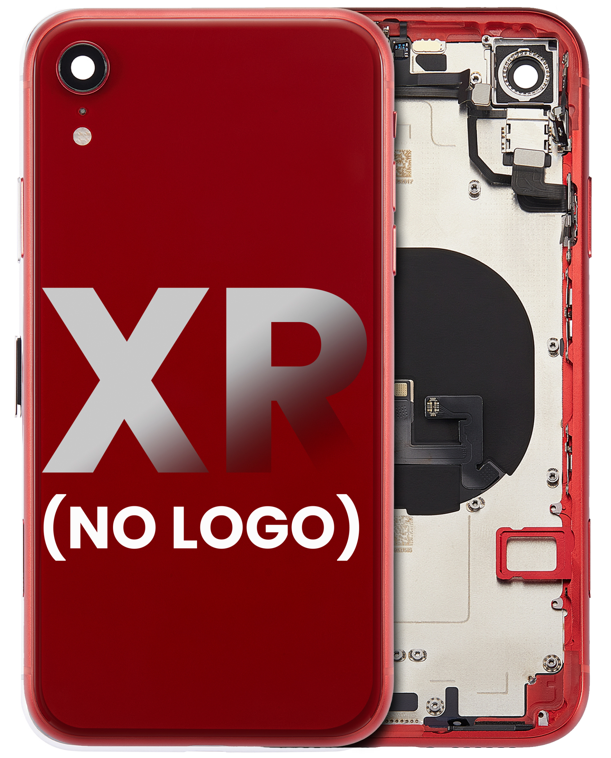 Rückgehäuse mit Ladebuchse Flex und Kleinteilen vormontiert für iPhone XR (ausgebautes Originalteil: Grade A) (Red (Rot)) – Bild 3