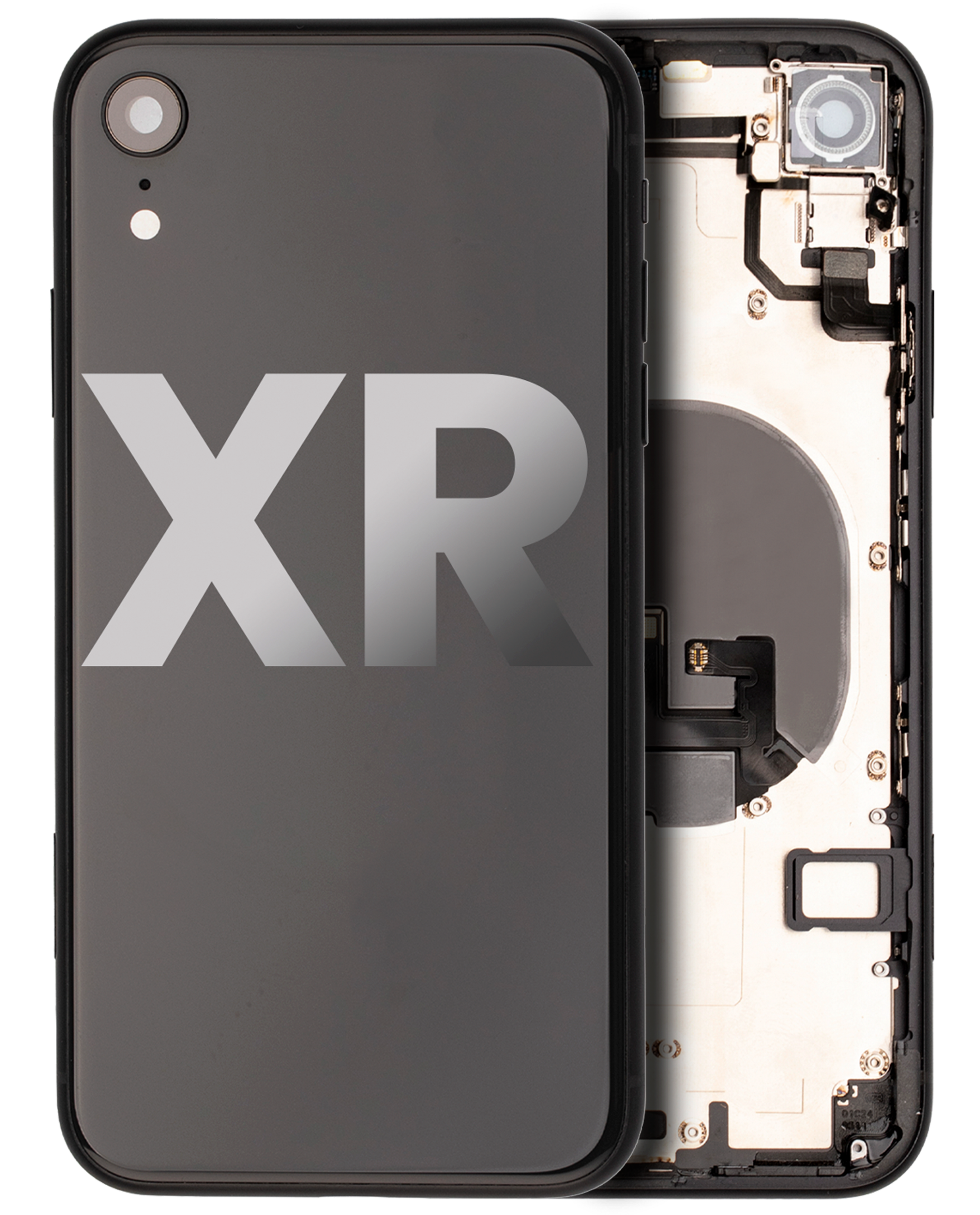 Rückgehäuse mit Ladebuchse Flex und Kleinteilen vormontiert für iPhone XR (ausgebautes Originalteil: Grade A) (Red (Rot)) – Bild 4