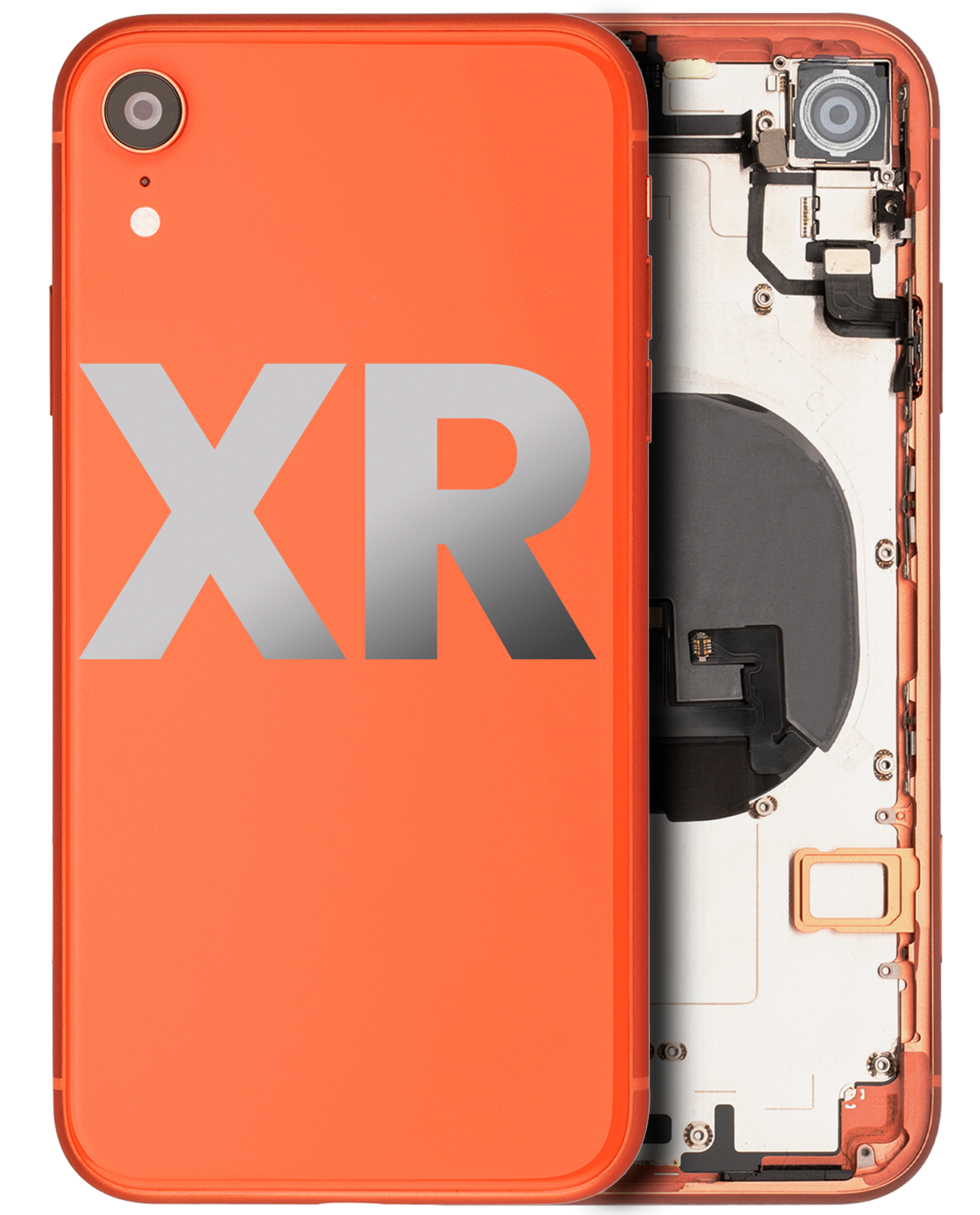 Rückgehäuse mit Ladebuchse Flex und Kleinteilen vormontiert für iPhone XR (ausgebautes Originalteil: Grade C) (Red (Rot)) – Bild 4