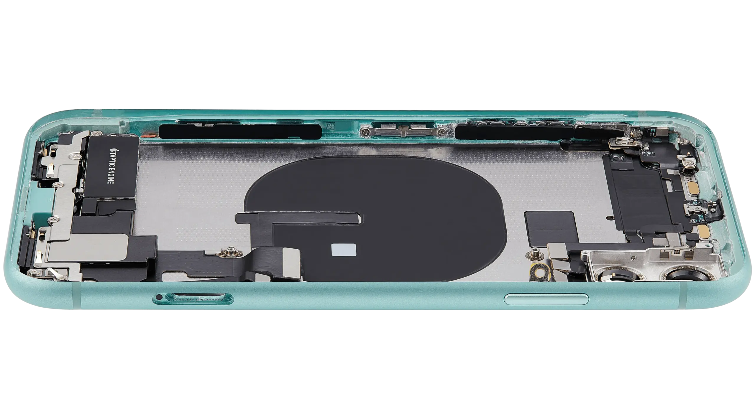 Rückgehäuse mit Ladebuchsen-Flex und Kleinteilen für iPhone 11 (ausgebautes Originalteil: Grade B) (Green (Grün)) – Bild 3