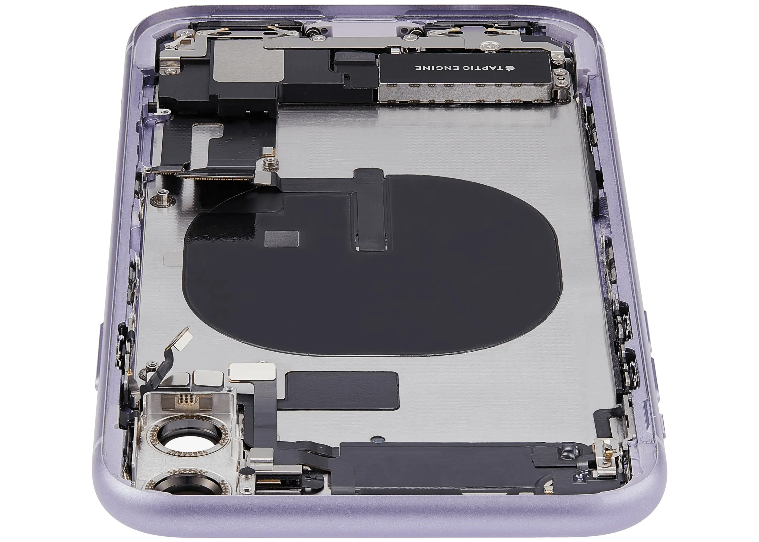Rückgehäuse mit Ladebuchsen-Flex und Kleinteilen für iPhone 11 (ausgebautes Originalteil: Grade B) (Purple (Violett)) – Bild 4