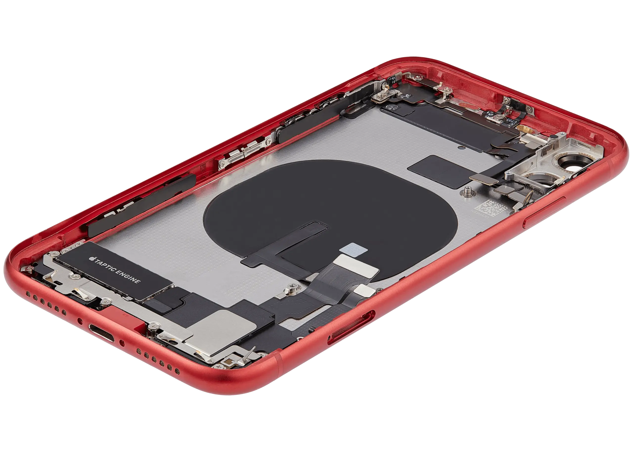 Rückgehäuse mit Ladebuchsen-Flex und Kleinteilen für iPhone 11 (ausgebautes Originalteil: Grade B) (Red (Rot)) – Bild 2