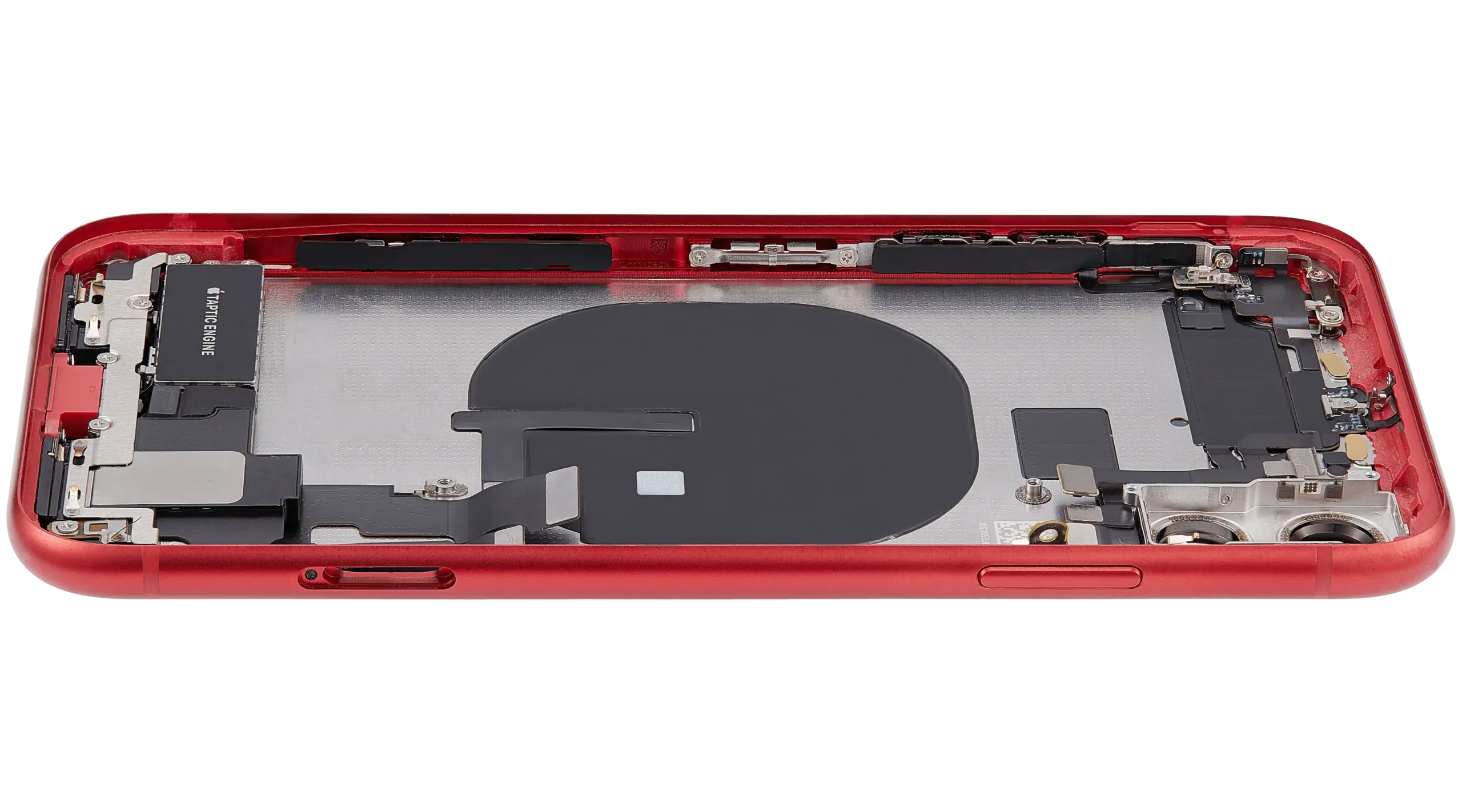 Rückgehäuse mit Ladebuchsen-Flex und Kleinteilen für iPhone 11 (ausgebautes Originalteil: Grade B) (Red (Rot)) – Bild 4