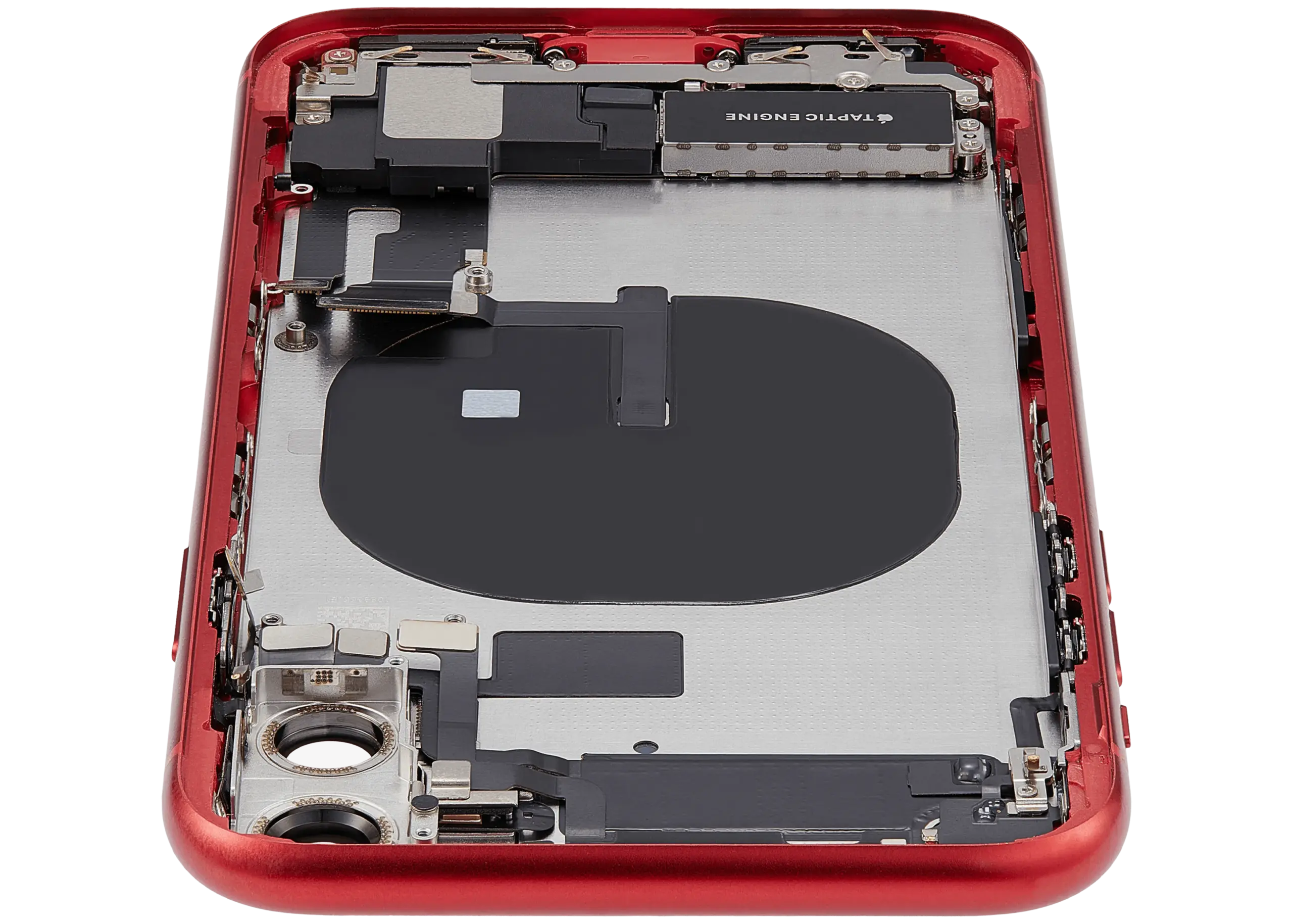 Rückgehäuse mit Ladebuchsen-Flex und Kleinteilen für iPhone 11 (ausgebautes Originalteil: Grade C) (Red (Rot)) – Bild 3
