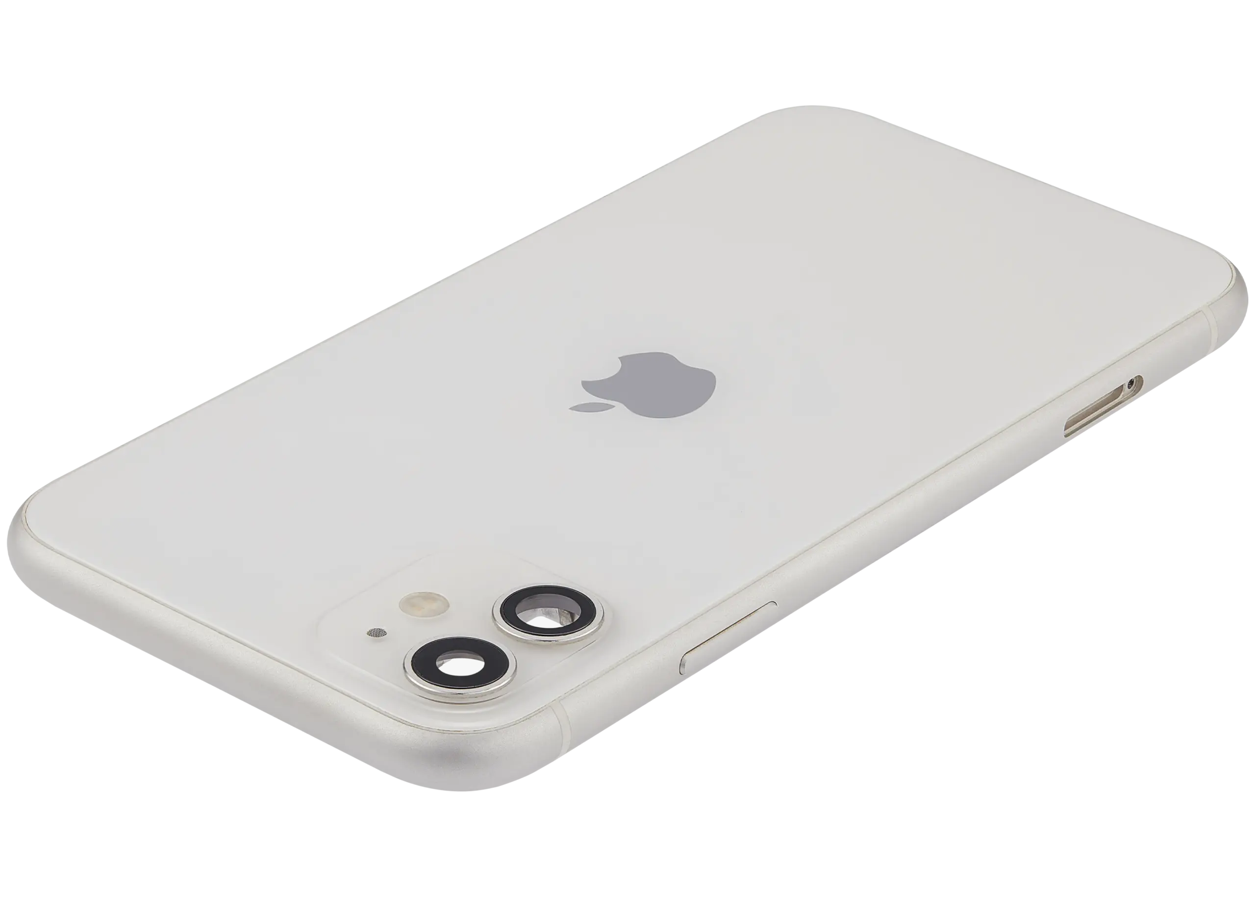 Rückgehäuse mit Ladebuchsen-Flex und Kleinteilen für iPhone 11 (ausgebautes Originalteil: Grade C) (White (Weiß)) – Bild 3