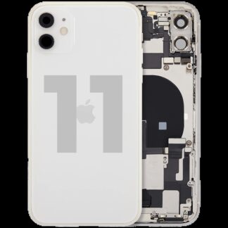 Rückgehäuse mit Ladebuchsen-Flex und Kleinteilen für iPhone 11 (ausgebautes Originalteil: Grade C) (White (Weiß))
