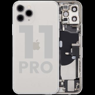 Rückgehäuse mit Ladebuchsen-Flex und Kleinteilen für iPhone 11 Pro (ausgebautes Originalteil: Grade A) (Silver (Silber))