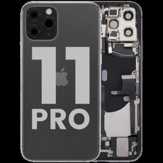 Rückgehäuse mit Ladebuchsen-Flex und Kleinteilen für iPhone 11 Pro (ausgebautes Originalteil: Grade A) (Space Gray)