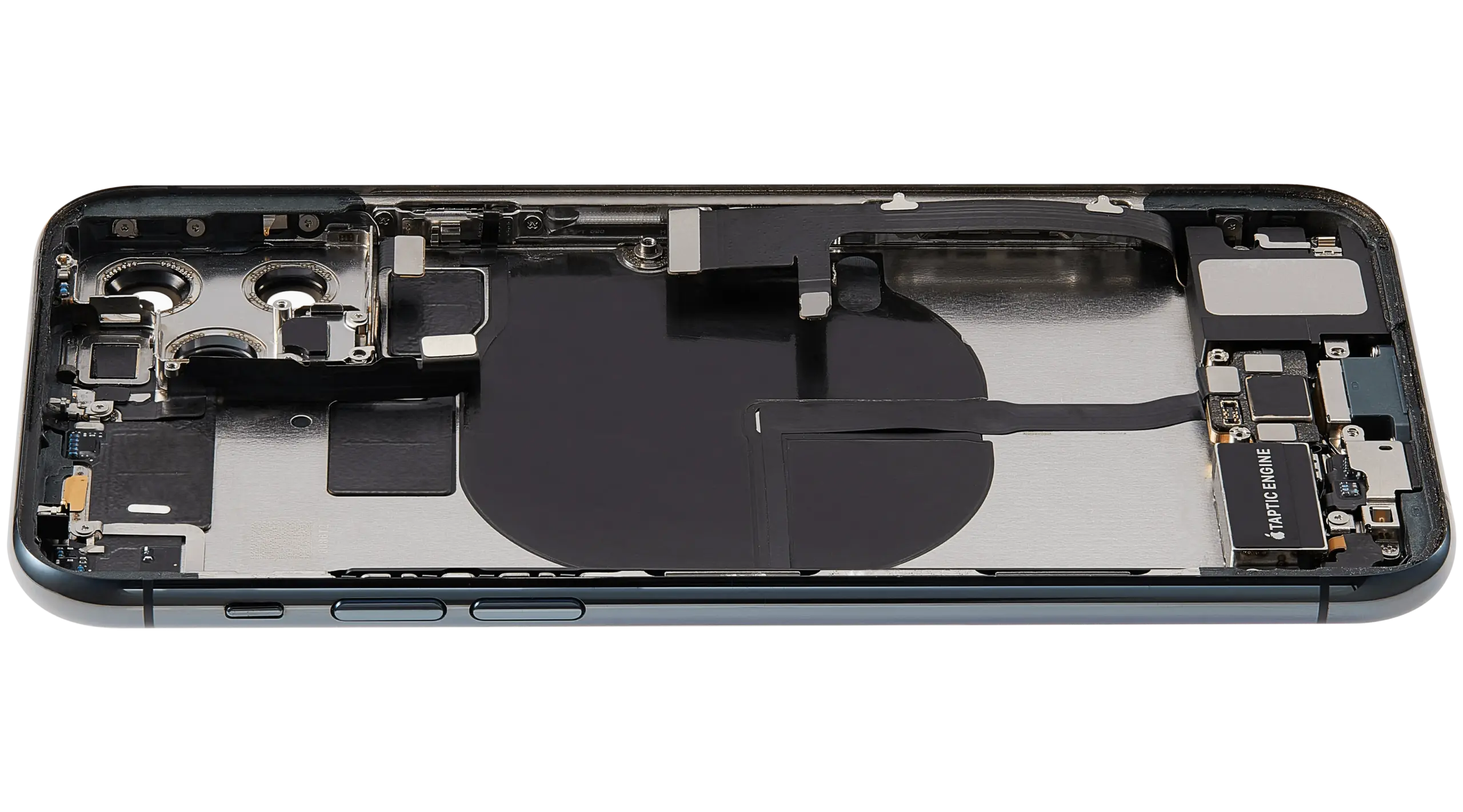 Rückgehäuse mit Ladebuchsen-Flex und Kleinteilen für iPhone 11 Pro (ausgebautes Originalteil: Grade B) (Midnight Green) – Bild 2