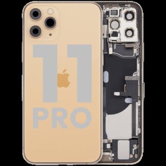 Rückgehäuse mit Ladebuchsen-Flex und Kleinteilen für iPhone 11 Pro (ausgebautes Originalteil: Grade C) (Matte Gold)