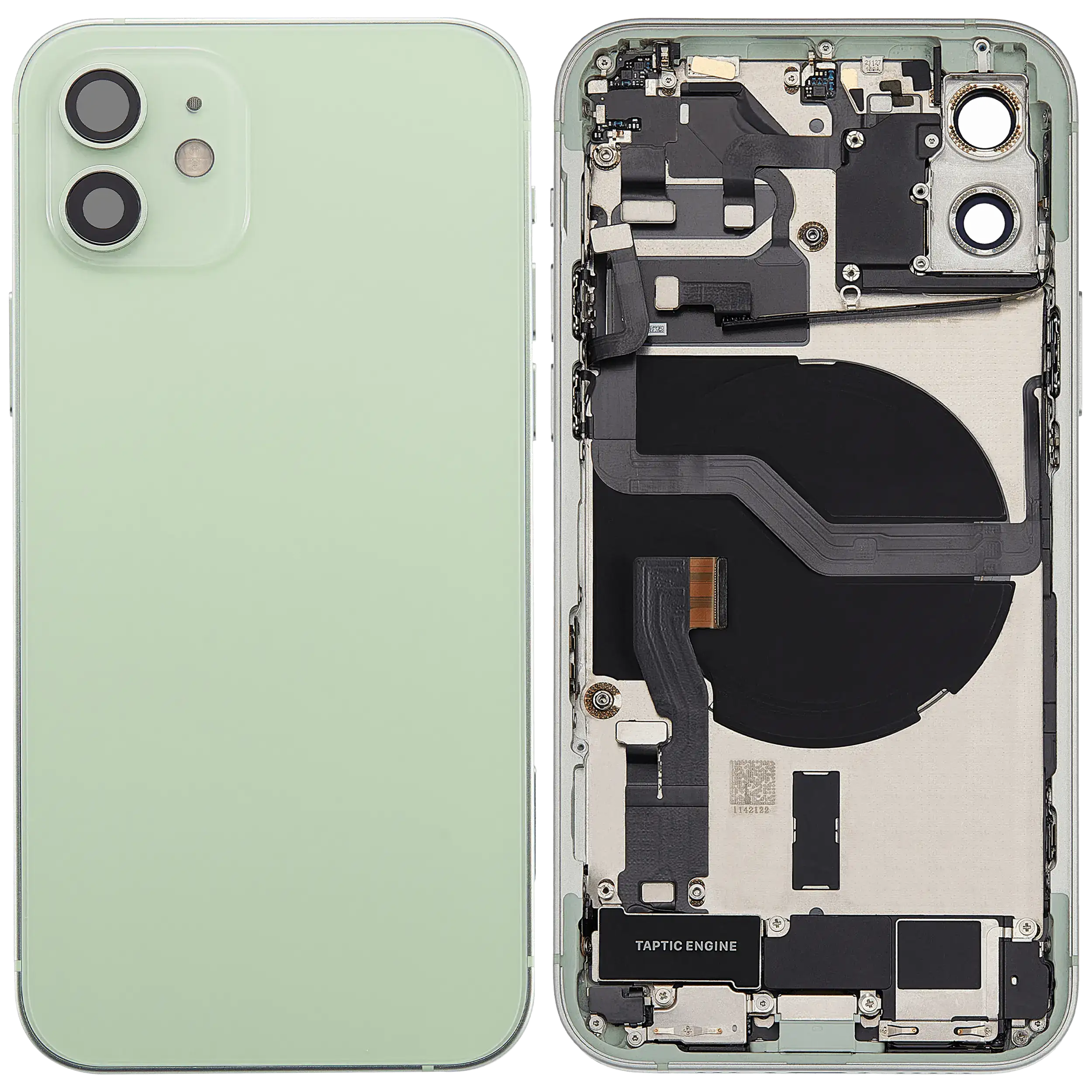 Rückgehäuse mit Ladebuchsen-Flex und Kleinteilen für iPhone 12 (EU / globale Version) (ausgebautes Originalteil: Grade B) (Green (Grün)) – Bild 2